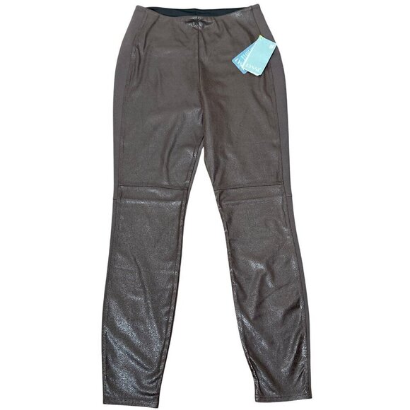 LYSSE Vegan Leather Textured Leggings Espresso (Brown) Sz M (8/10) NWT - Picture 1 of 10